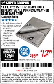 Harbor freight buys their top quality tools from the same factories that supply our competitors. Harbor Freight Tools Coupon Database Free Coupons 25 Percent Off Coupons Toolbox Coupons 11 Ft 4 In X 15 Ft 6 In Silver Heavy Duty Reflective All Purpose Weather Resistant Tarp
