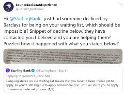 The bank offers personal banking, premier banking, barclaycard, business banking construction loans: Barclays And Starling Do Battle In Imaginary Bounce Back Loan Row Mr Bounce Back Bounce Back Loan Complaints