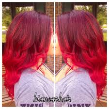 Black And Red Balayage Hair Bright Red Balayage Ombre Red Balayage Hair Balayage Hair Red Ombre Hair