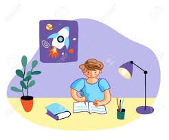 Boy, a boy on his face, child, pencil png. School Boy Doing Homework Flat Vector Illustration Student Cartoon Royalty Free Cliparts Vectors And Stock Illustration Image 131663472
