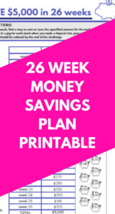 26 Week Money Challenge Printable Save 5000 Or 1000