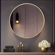 Extra large mirror is available in chrome, brass and warm bronze finish. Buy Beautypeak Circle Mirror Gold 30 Inch Wall Mounted Round Mirror With Brushed Metal Frame For Bathroom Vanity Living Room Bedroom Entryway Wall Decor Gold 30 Inches Online In Turkey B08kxv5vkl