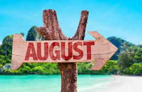 August wooden sign &mdash; Stock Photo ...