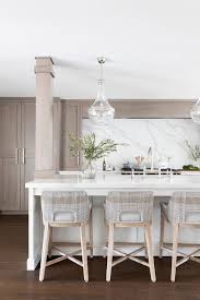 In fact, they feel more classic and traditional with more couple these islands with refined stone or corian countertops to create a lasting and dashing island with gorgeous modern kitchen with a white backdrop and a fabulous wooden island [from. Low Back Gray Stools At White Kitchen Island Transitional Kitchen