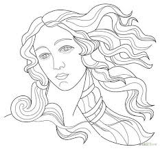 Line Drawing Birth Of Venus Tattoo Goddess Venus Draw Pesquisa Google Dessin Art Dessin Carnet De Dessin