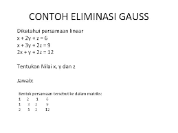 Check spelling or type a new query. Eliminasi Gauss Mayda Waruni K St Mt A