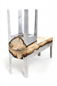 Log Table Aluminum Furniture Decor Metal Furniture