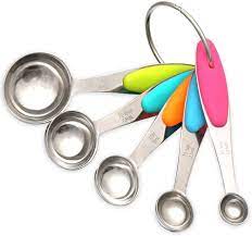 H&S Measuring Spoon Set of 5 Stainless Steel Metal Measure Cup Spoons for  Baking Cooking American Kitchen : Amazon.co.uk: Home & Kitchen