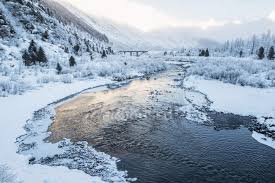 Check spelling or type a new query. River Flowing Through A Snowy Mountainous Landscape At Sunrise Alaska United States Of America Sky Tourism Stock Photo 286917148