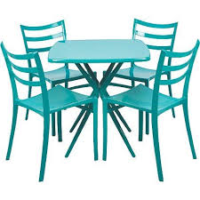 5 Piece Plastic Dine Set Teal Home Amp Garden George At Asda Home Decor Dining Chairs Home