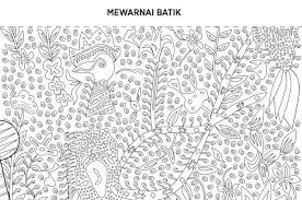 Mewarnai gambar motif batik atau ornament ukir kayu. Contoh Gambar Mewarnai Gambar Corak Batik Kataucap