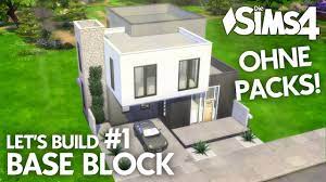 Wir haben uns immer drei bis vier. Die Sims 4 Haus Bauen Ohne Packs Base Block 1 Grundriss Deutsch Youtube