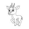 Color in this picture of a gazelle and share it with others today! 1