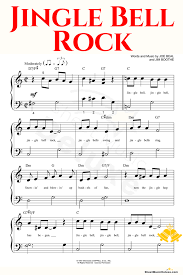 Big Note Piano Jingle Bell Rock Sheet Music Deluxe Piano Music Easy Christmas Piano Music Christmas Piano Sheet Music