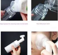 GBSTORE 1 pc 150ml Empty Facial Cleanser Foaming Bottle Mousse Foam Gel  Head Wash Brush Foam Bottle Pressure Type Cleansing Milk Beater,Mini  Foaming ...