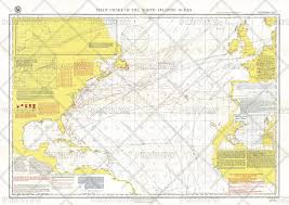 Pilot Chart Of The North Atlantic Ocean Published 1903
