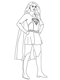 The land of stories series favorite movie(s): Supergirl Coloring Page Free Printable Coloring Pages For Kids