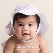 Monogrammed White Seersucker Sunhat, Personalized Sunhat, Toddler Sunhat,  Baby Sunhat, Baby Gift, Bucket Hat