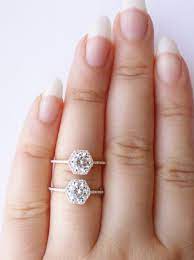 Hexagon Moissanite Engagement Ring Hexagon Diamond Ring 6 Etsy In 2021 Hexagon Engagement Ring Hexagon Diamond Ring Custom Wedding Rings