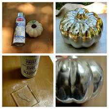 Dollar Store Crafts Blog Archive Tutorial Etched Mercury Glass Pumpkins Dollar Store Crafts Krylon Looking Glass Looking Glass Paint Glass Pumpkins