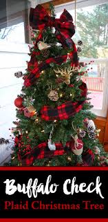Black And White Buffalo Plaid Christmas Decor Buffalo Check Plaid Christmas Tree Weekend Craft Rustic Christmas Tree Diy Christmas Tree Christmas Tree Themes