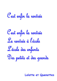 Comptine C Est Enfin La Rentree Comptines Comptine Maternelle La Rentree