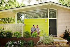 A Fresh Vibrant Architectural Engagement Brett Travis Whimsical Wonderland Weddings Mid Century Exterior Mid Century Modern House Mid Century Modern Exterior