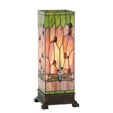 The inner circle is wide enough to hold a standard tea light or votive candle (not included). Table Lamp Tiffany 12 12 35 Cm E14 Max 1 40w Red Stained Glass Rectangle Lumilamp 5ll 9235