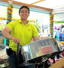 Orchestras there have up to 120 musicians playing on up to 300 steel drums at one time. Steel Drum Island Music Egha Kusuma