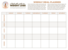 Dinner Charts Printable Weekly Weigh In Chart Weekly
