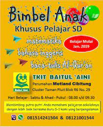 Inilah contoh caption menarik untuk giveaway tas, dijamin banyak yang ikutan! Tkit Tpq Baitul Aini Dibuka Bimbingan Belajar Bimbel Anak Khusus Pelajar Sd Di Perumahan Metland Cibitung