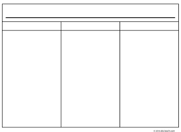 Three Part Graphic Organizer Chart Template T Chart Template Graphic Organizers