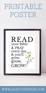 Read Your Bible And Pray Everyday Bible Class Printable A Day For Design Kids Bible Poster Bible Posters Bible Class