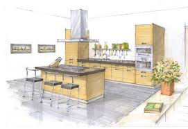 Perspectief Keuken Interieur Perspectief Tekening Huis