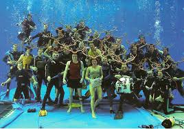 While Filming The Underwater Scenes For Harry Potter And The Goblet Of Fire Daniel Radcliffe Got A Group Photo With The Cast And Crew And Then Photoshopped Antlers And Rudolph Noses Onto