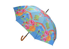 Happiness Regenschirm Stockschirm Bunt Gemustert Pajarito Regenschirm Stockschirm Schirm