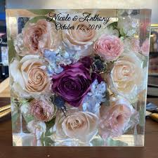 You might have received this message if javascript or cookies were disabled in your browser settings. Engraved Resin Floral Block Wedding Bouquet Preservation Bouquet Preservation Diy Wedding Flowers