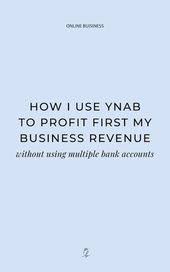 How I Use Ynab To Profit First My Business Revenue Instead Of Using Multiple Bank Accounts Budget App Business Finance
