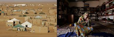 Os campos de refugiados saharauis estão localizados no sudoeste da argélia, onde cerca de 200.000 pessoas da sahara ocidental: Cubarahuis Los Cubanos Del Sahara