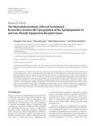 Chi yin chong student at tunku abdul rahman university college kuala lumpur. The Hypocholesterolemic Effect Of Germinated Brown Rice Involves The Upregulation Of The Apolipoprotein A1 And Low Density Lipoprotein Receptor Genes Topic Of Research Paper In Health Sciences Download Scholarly Article Pdf And