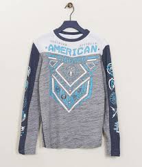 These shirts are designed for men who are fans of mma fighting and other related are these american fighter shirts for men in new or used condition? Boys American Fighter Hunter T Shirt Boy S T Shirts In Heather Grey White Navy Buckle