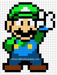 Minecraft Pixel Art Templates Luigi Minecraft Pinterest Grille Pixel Art Art Minecraft Coloriage Pat Patrouille