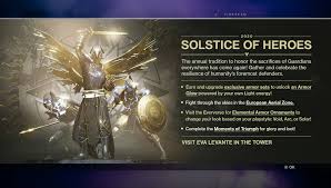 Destiny 2 solstice of heroes 2020 armour upgrade steps, end date and solstice packages explained. Destiny 2 Solstice Armor Objectives Combatants Strike Playlist