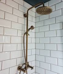 No Our Shower Is Cooler Than Your Shower I M Hoping To Have A Blog Post Ready For Tomor Brass Bathroom Fixtures Bronze Bathroom Fixtures Shower Heads