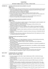A day in the life: Configuration Management Analyst Resume Samples Velvet Jobs