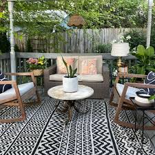 Maybe you would like to learn more about one of these? Mini Deck Makeover With A New Black And White Outdoor Rug Jennifer Rizzo