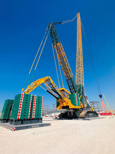 Tower crane construction site
