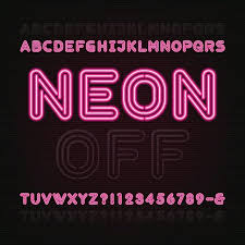 Photoshop text effects, also called styles, are an essential skill for adding splashes of color, texture and more to fonts on a page. Neon Light Alphabet Font Two Different Styles Clipart Image