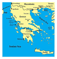 Map Of Ancient Greece Ancient Greece Greece Map Sea Map