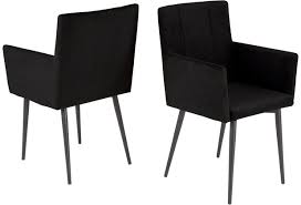 Stühle 4er set mit griff und taschenfederkern farbe: Reality Import Stuhl Monaco Microfaser Samt Schwarz Hertie De